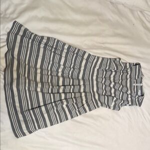 Striped Gray and White Women's Dress